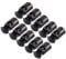 Sourcingmap 10 Pcs Plastic Spring Stop Toggle Cord Locks End Black