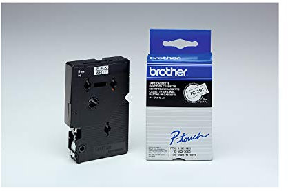 Original Brother TC-291 /, Premium Nylonband, Schwarz, Weiß