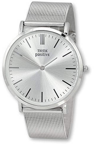THINK positive Damen Uhr Fashion Edelstahl Armbanduhr Classic Silber UTP5055J Analoguhr