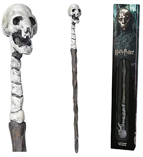 The Noble Collection - Death Eater Skull Wand in A Standard Windowed Box - 14in (35cm) Wizarding World Wand - Harry Potter Film Set Movie Props Wands