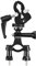 Bike Camera Mount Holder Clamp, Mountain Road ycle Handlebar Camera Holder Mount Motorcycle Handlebar Action Camera Mount Gimbal Stabilizer Tripod Holder Replacement for Feiyu, OSMO