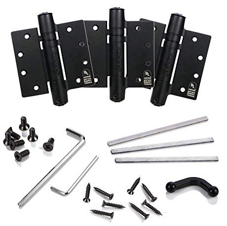 Waterson Türschließer-Scharnier, handelsübliche Qualität, 3er-Pack, 10,2 x 10,2 cm, Hydraulisches Scharnier 304SST ohne Halt [SS,HA,SA1] schwarz