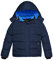 Wantdo Garçon Veste Matelassée d'hiver en Coton Veste d'extérieur Résistante à l'eau Manteau Chaud à Capuche Fausse Fourrure Parka Coupe-Vent Puffer Blouson Bleu 152-158
