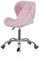 TUKAILAi Sedia Ufficio Girevole 360°in Ecopelle, Sedia da Scrivania Altezza Regolabile Ergonomica con Rotelle, Sedie da Studio per Computer in Metallo Galvanizzato (Rosa-Bianco)