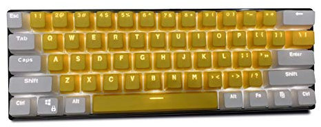 Keycaps,61 Keys Backlight Keycaps Deux Couleurs Claviers Mécaniques PBT Keycap pour Ducky / RK61 / ALT66 /GH60 / Annie/Keyboard Poker Keys (Le Clavier n'est Pas à Vendre)