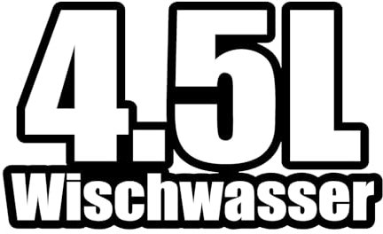 4,5L Wischwasser Aufkleber Scheibe Fun Sicker Spruch Hubraum Ersatz JDM 20x12cm in 21 Farben