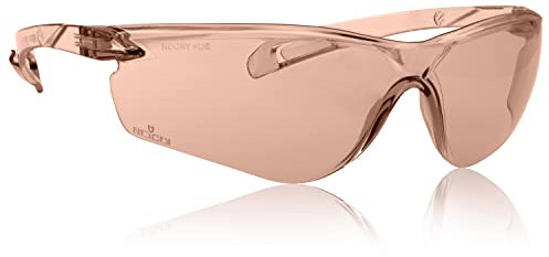 NoCry Schutzbrille - Blaulichtfilter Brille mit orangefarbenen Gläsern, kratzfeste Antibeschlag-Beschichtung, Brille mit UV 400 Schutz; ANSI Z87.1 zertifiziert