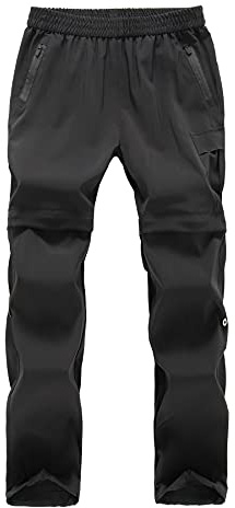 FEOYA Outdoor Hosen für Jungen Abnehmbare Hosebeine Trekkinghose Unisex Jugend Schnelltrocknend Atmungsaktiv