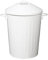simpahome 60 Litre Vintage Style Metal Tapered Dustbin & Lid - White - 62cm (H) x 38cm (Dia)