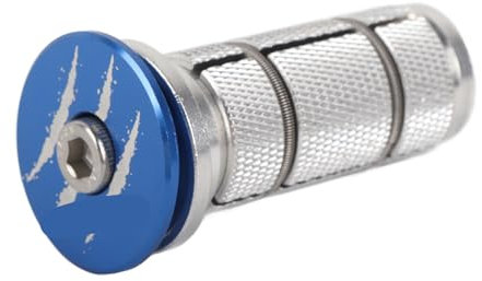 SPYMINNPOO Fahrrad Headset Expander, Carbon Fahrrad Gabel Headset Top Cover CNC Fahrrad Steuersatz Schraube Wiederverwendbar für MTB(Blaue Headset-Abdeckung)
