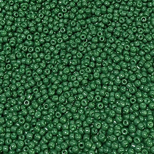 Bala&Fillic Dunkelgrün Farbe 3mm Perlen zum Auffädeln 3600Stücke/100Gramm,8/0 Glasperlen zur Herstellung Schmuck, Armbändern, Halsketten und Ohrringen (Dunkelgrün)