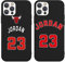 [2 Stück]Hülle Kompatibel mit iPhone 12/iPhone 12 Pro 6.1,Basketball Player Star 23 Muster Gemustert Kratzfest Stoßfest Handyhülle Cover Premium TPU Silikon Case Schutzhülle für iPhone 12,01