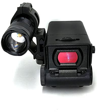 ANIUXIAOGE Infrared Monocular Night Vision Scope with 4-color (Black/White, Red, Greenand Blue) Mil-dot Reticle, 1-8X Digital Night Vision Camera with IR illuminator for Hunting