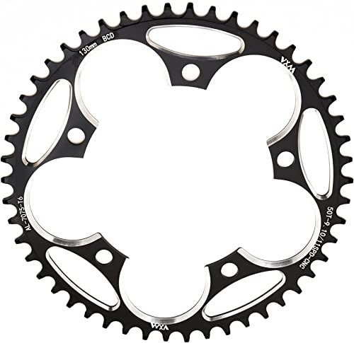 YBEKI 130 BCD Fahrrad Kettenblatt | 38-60T Schmale-Breite Zahnform | 8-12-Fach Rennrad | 7075-T6 Aluminium | CNC-verarbeitet | Anti-Kettfall-Design | Leichtgewicht | Hard-Anodisiert