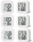 6pcs termometro higrometro digital,Termometro Ambiente LCD,Igrometro Digitale Misuratore per Casa Monitor di Temperatura e umidità per Ambienti con Livello di Comfort, Bianco (6)