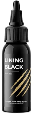 Lining Black Tattoo Ink, a Dynamic Lining Black Tattoo Ink that Creates Crisp, Solid Lines