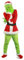 Aunaeyw Green Monster Christmas Santa Claus Costume Set Deluxe Furry Fancy Dress Outfit Halloween Xmas Funny Cosplay Costume Props for Women Men How Stole Christmas Costume Set