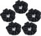 WLLHYF 5 Stück Satin-Haargummis weiche Satin-Haargummis für Frauen elastische Haargummis Haarbänder Pferdeschwanz-Halter für dickes dünnes feines lockiges Haar-Accessoires (Schwarz)