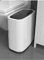 CMLLING Cubo de basura rectangular de plástico de 12 litros, papelera delgada para baño (Negro)