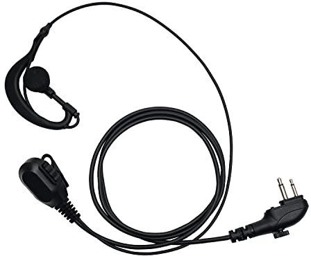BVMAG G-förmiger Ohrhörer Walkie-Talkie-Radio-Headset mit PTT-Mikrofon, kompatibel mit HYT Hytera BD502 BD502i PD502 PD562 TC-508 TC-580
