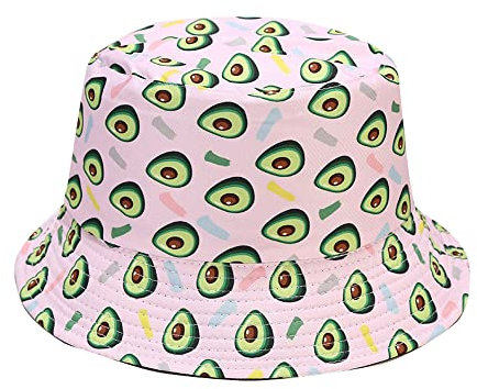 Hearda Fischerhüte für Damen Sommer, Unisex Baumwolle Sonnenhut Wendbares Sommerhut Faltbar Anglerhut für Outdoor, Reisen, Wandern, Camping, Einkaufen (M(56-58cm),Avocado 5)