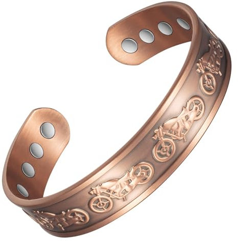 Magnetfeldtherapie-Arthritis-Armband aus reinem Kupfer für Männer, lindert wirksam Arthritis und Karpaltunnelschmerzen. Die Magnetfeldtherapie hat einen leichten Einfluss auf die Lymphdrainage (K)