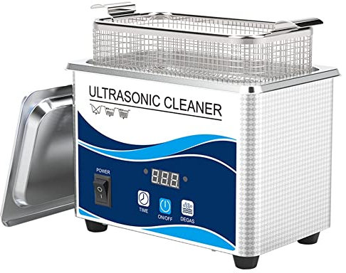Jiklophg 800 ml Digitale Uhr Schmuck Ultraschallreiniger 60 W Edelstahl EU-Stecker