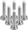Door Stop - Chrome Door Stopper Heavy Duty Door Stoppers for Skirtings Wall Mounted Doorstops Stainless Steel Door Stops Indoors Self Adhesive Doorstop with White Rubber, 6 Pack