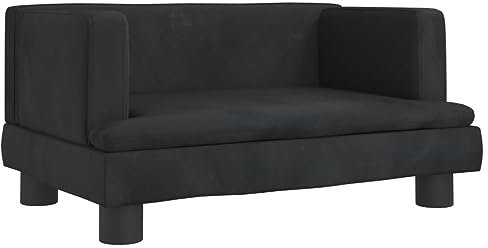 vidaXL Hundebett Schwarz 60x40x30 cm Samt