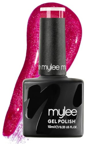 Mylee Gel-Nagellack, 10 ml [Kiss The Season] UV/LED Soak-Off Nail Art | Maniküre/Pediküre für den professionellen Gebrauch im Salon und zu Hause [feine Glitzer-Serie] – langlebig und einfach