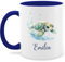 Tasse Tassen 325ml - Schildkröte mit Name personalisiert I Zootiere I Panzertier - 325 ml - Dunkelblau - schildkrötentasse schildkrötentassen schildkröten turtle haferl schildkröten-tasse und