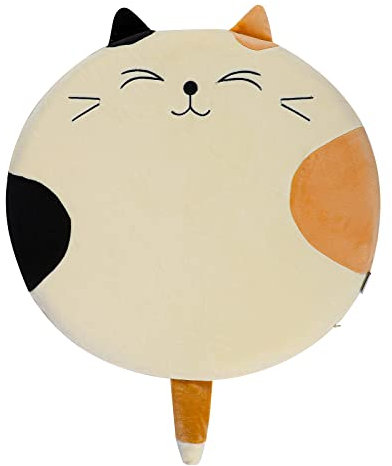 Cartoon Katzen Kissen Runde Tierkissen Weiches Tatami Sitzkissen Plüsch Stuhlkissen Verdicktes Sofakissen Bequeme Bodenpolster Wohnkultur Ornamente für Zuhause, Büro, Auto, Schule