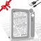 MoKo Lupa de Lectura con Luz 4X, Lupa de Mano Rectangular Ligera para Leer Libros con 3 Modos de LED Luz y Mango Plegable, Lupa de Lectura de Pagina Completa para Mayores Joyería Inspección, Gris
