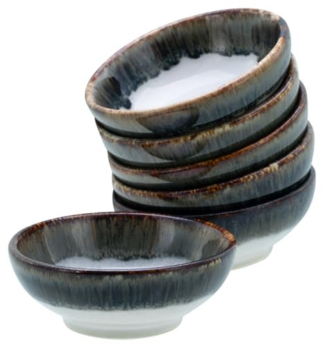 CreaTable, 21814, Serie Cascade, 6-teiliges Geschirrset, Sojaschlen Set aus Steinzeug, spülmaschinen- und mikrowellengeeignet, Qualitätsproduktion