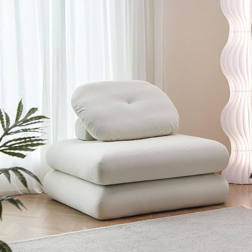 HOUSN Schlafsessel mit Bettfunktion, Gästesofa Mit Schlaffunktion klappbares Schlafsofa mit Verstellbarer Rückenlehne Klappbett, Sofabett mit Metallrahmen bis 150 kg belastbar,1,90 * 90 * 42CM