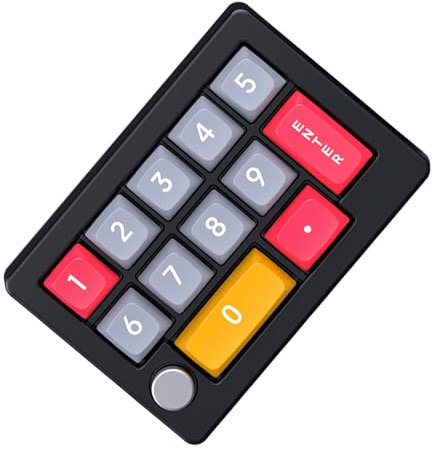 YIZITU Pavé numérique compact et programmable avec bouton fonction de programmation macro, facile à utiliser, aucun pilote nécessaire. Clavier compact