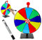 Tyafzzn Glücksrad zum Drehen, Glücksrad zum Selbstgestalten, Glücksrad Spielzeug mit Markierstift, Spinning Prize Wheel, Glücksrad für Party, Karneval, Lotteriespiele, Wortspiele