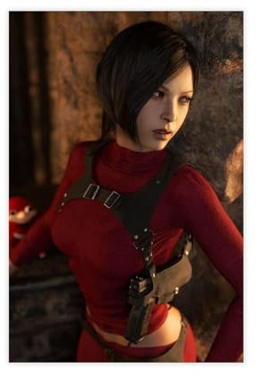 NWGACS Leinwand-Poster, Motiv: Resident Evil Ada Wong 7, Wandkunst, Dekordruck, Bild, Gemälde für Wohnzimmer, Schlafzimmer, Dekoration, ungerahmt, 30 x 45 cm
