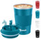Pameil Thermobecher Kaffeebecher to go 380ml Edelstahl Kaffee-to-go Becher Thermo, Vakuum auslaufsicher Isolierbecher mit Deckel, Autobecher doppelwandig isoliert coffee to go becher (Tiffany-Blau, 1)