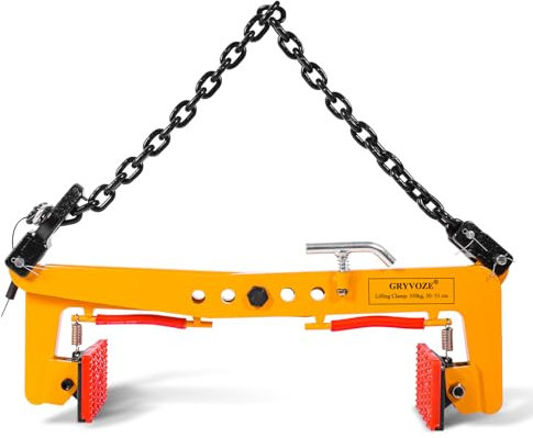 GRYVOZE 772 lbs Granite Slab Lifting Clamp, Adjustable Range: 11.8-20 in, Heavy Duty Stone Scissor Lifter Clamp for Carrying and Vertical Transport of Marble Concrete Blocks Slate Sheets Curb Stones