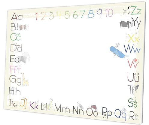byNia® Schreibtischunterlage Kinder A3 (ABC), Schreibunterlage für Junge und Mädchen, Ideale Malunterlage Papier