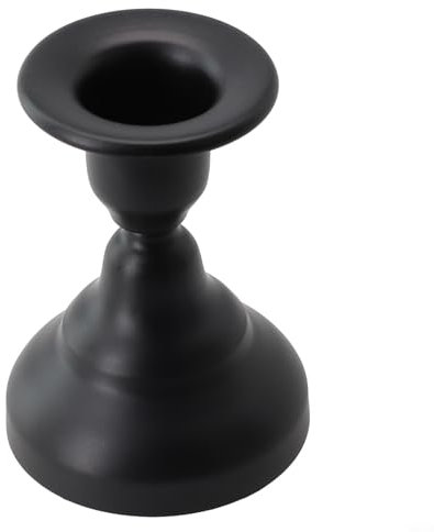 Entgoinggo Kerzenhalter, Eisenkunst-Kerzenständerhalter, Vintage-Kerzenständer, Metall, für Hochzeit, Weihnachten, Festival, Party, Tischdekoration, Abendessen, Dekoration (schwarz)