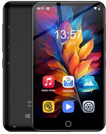 80GB MP3 Player mit Bluetooth und WLAN,Diofox MP3 MP4 Musikplayer mit Spotify,4 Zoll Touchscreen MP3-Player mit Lautsprecher,tragbarer HiFi-Sound,FM Radio,Deezer,Amazon Music