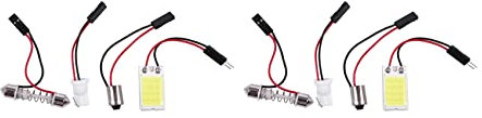 Tynmoel 2X Auto Super Brillant Blanc 18 COB LED Ampoule Panneau + T10 Feston Adaptateurs