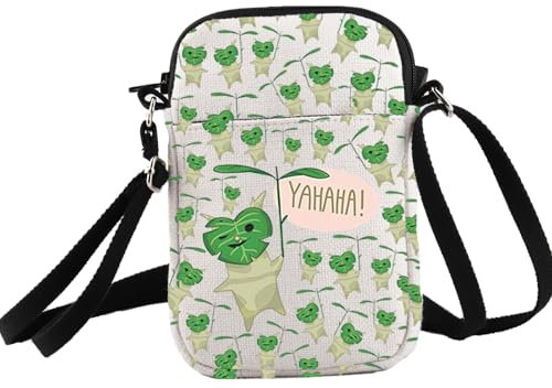 PXTIDY LOZ Game Fans Geschenke Videospiel Yahaha Korok Crossbody Bag Zelda Korok Crossbody Bag Gamer Geschenk, beige, Small
