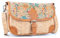 DeCarbonize Damen Crossbody Handtasche aus Kork Satteltasche Vegan Leder Nachhaltig (Blumen Garten)