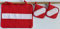 Set Rosso Copriforno, Strofinaccio e/o Presine in Tela Aida Bianca, Prodotto in Italia (Copriforno + presine)