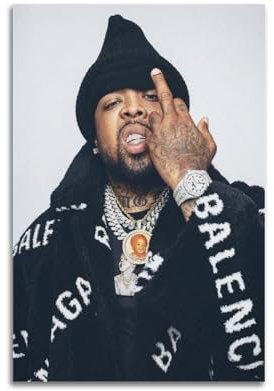VBHEJRNE Westside Gunn Rapper Poster, dekoratives Gemälde, Leinwand, Wandposter und Kunstdruck, moderne Familienschlafzimmer-Dekoration, Poster, 50 x 75 cm