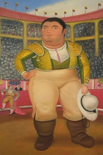 GYTRI CGFHJ Fernando Botero Póster y Grabados Pintura Mural Moderna Picador en La Plaza de Toros Cuadro Fernando Botero Cuadro en lienzo para decoración del hogar 40x60cm Sin marco