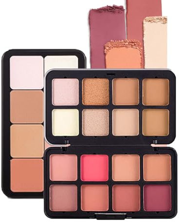 Tavolozza di trucco in crema da 16 colori, kit professionale per correttore, fard ed evidenziatore, lunga durata, a prova di sbavature, finitura opaca sfumabile, copertura completa per contouring ed